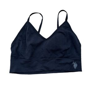 Polo Ralph Lauren Bralette Women Sports Bra Stretch Adjustable Strap Black Small